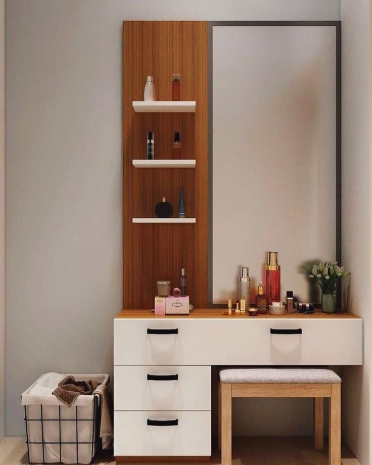 Minimalist Floating Makeup Vanity